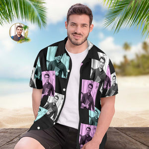 Camisa Hawaiana Con Foto Personalizada Camisa Aloha Con Estampado Integral Para Hombre Camisa Para Niño Genial - Foto Retro - MyFaceSocksES