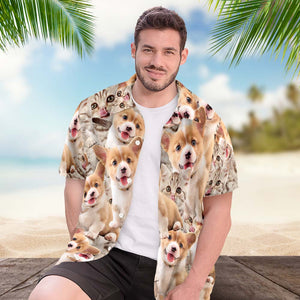 Camisa Hawaiana Personalizada Con Cara De Mascota, Camisa Aloha Con Estampado Completo Para Hombre, Camisa De Dos Caras, Regalo - MyFaceSocksES