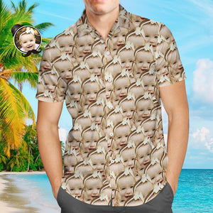 Camisa Hawaiana Con Cara Personalizada Camisa Hawaiana Con Estampado Completo Para Hombre Camisa Personalizada Para El Día Del Padre Regalo Para Papá
