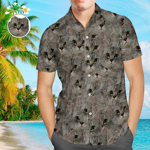 Camisa Hawaiana Con Cara De Mascota Personalizada Camisa Hawaiana Con Estampado Completo Para Hombre Camisa Hawaiana Personalizada