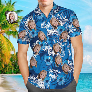 Camisa De Cara Personalizada Camisa Hawaiana Para Hombre Camisa Del Día Del Padre Regalo Para Papá