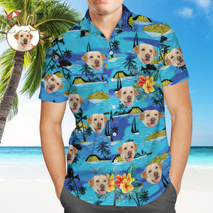Camisa Hawaiana Con Cara De Perro Personalizada Camisas Tropicales Personalizadas Camisa Hawaiana Con Estampado Completo Para Hombre