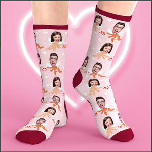 Día de San Valentín Calcetines con Foto Calcetines Personalizados-Elfos-Calcetines