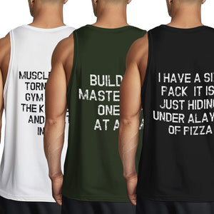 Camiseta Sin Mangas Con Texto Personalizado Para Hombre, Divertida Camiseta De Entrenamiento Para Gimnasio - MyFaceSocksES