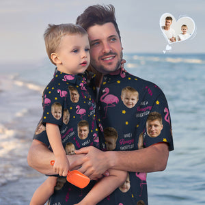 Camisa Hawaiana De Cara Personalizada Camisa A Juego Del Día Del Padre Regalo Del Día Del Padre: Tenga Un Día Del Padre Deslumbrante - MyFaceSocksES