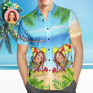 Camisa Hawaiana De Cara Personalizada Camisas De Fotos Camisa De Festival Para Hombre Regalo Para Él - MyFaceSocksES