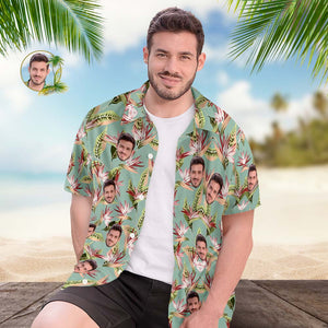 Camisa Hawaiana Con Cara Personalizada, Camisa Aloha Con Estampado Integral Para Hombre, Regalo - Estilo Retro - MyFaceSocksES