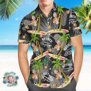Camisa Hawaiana Con Estampado De Cara Personalizada, Regalo De Jubilación Personalizado Para Papá - MyFaceSocksES