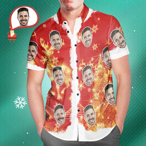Cara Personalizada De Los Hombres Feliz Navidad Camisa Hawaiana Personalizada Regalo De Navidad - MyFaceSocksES