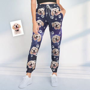 Pantalones De Chándal Personalizados Con Cara De Perro Joggers Unisex Universe Style - MyFaceSocksES