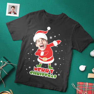 Camiseta Personalizada Con Cara De Navidad, Camisetas Divertidas De Feliz Navidad, Camiseta Con Cara - MyFaceSocksES