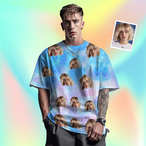 Camiseta De Hombre Con Cara Personalizada Foto Personalizada Camiseta De Tinta De Color Divertido Regalo Para Hombres - MyFaceSocksES
