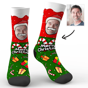 Calcetines Cara Personalizados  Papá Noel