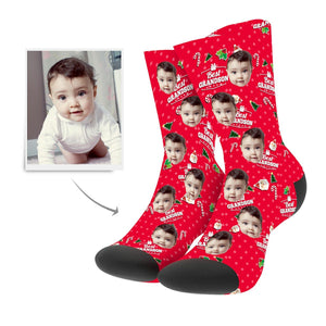Christmas Custom Grandson Socks - Myfacesocks