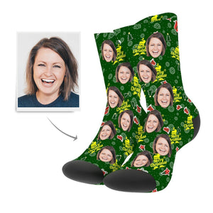Christmas Custom Gifts Cartoon Socks - Myfacesocks