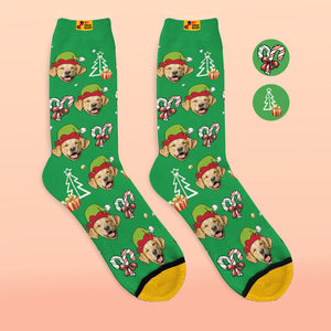 Calcetines Impresos Digitalmente En 3d Personalizados My Face Socks Agregar Imágenes Y Nombre - Regalo De Navidad Para Los Amantes De Las Mascotas - MyFaceSocksES
