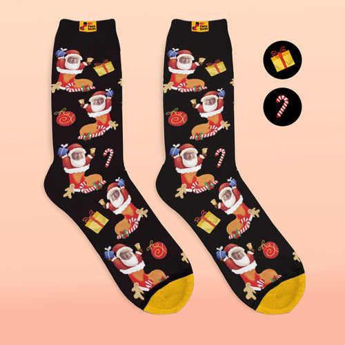 Calcetines Impresos Digitalmente En 3d Personalizados My Face Socks Agregue Imágenes Y Nombre - Calcetín De Navidad Con Su Cara - MyFaceSocksES